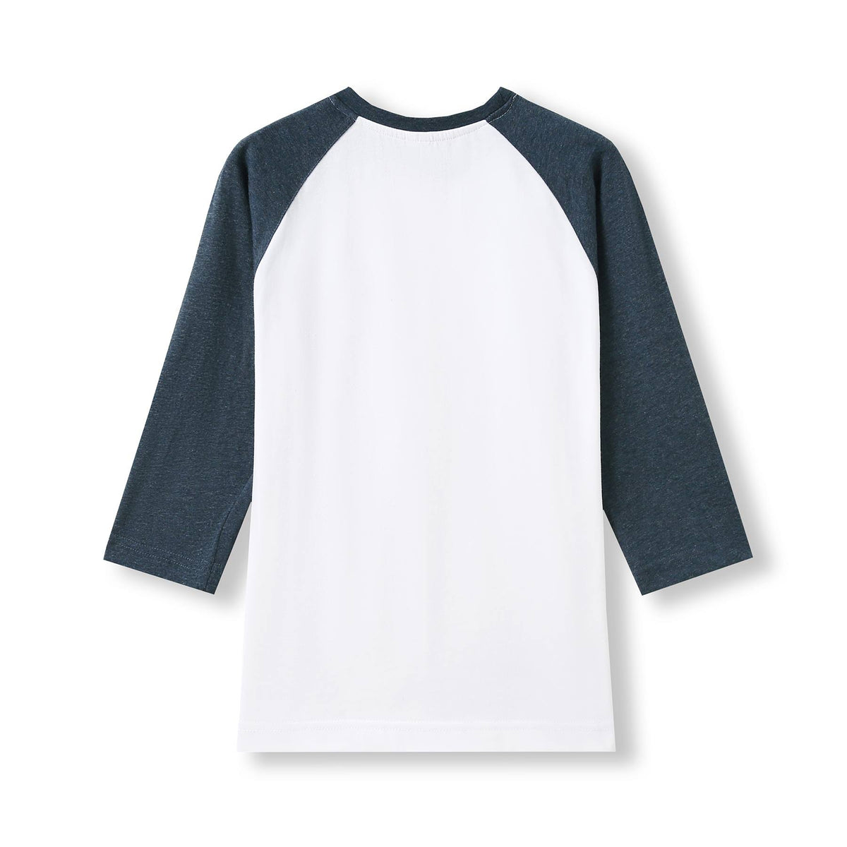 Women's 3/4 Sleeve Raglan T-shirt - White/Navy Marl - Back