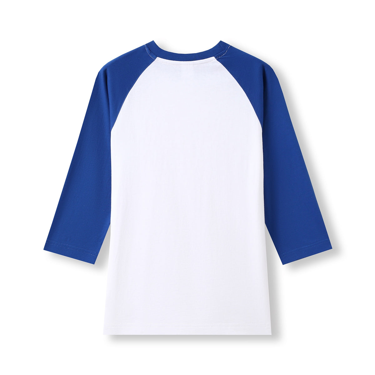 Women's 3/4 Sleeve Raglan T-shirt - White/Royal - Back