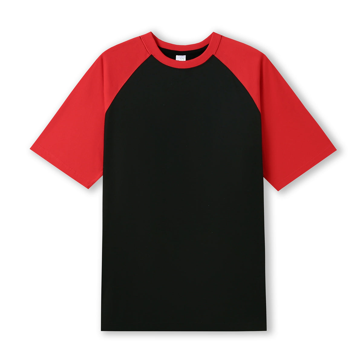 Men's / Unisex Raglan Sleeve Tee - Black/Red - Front