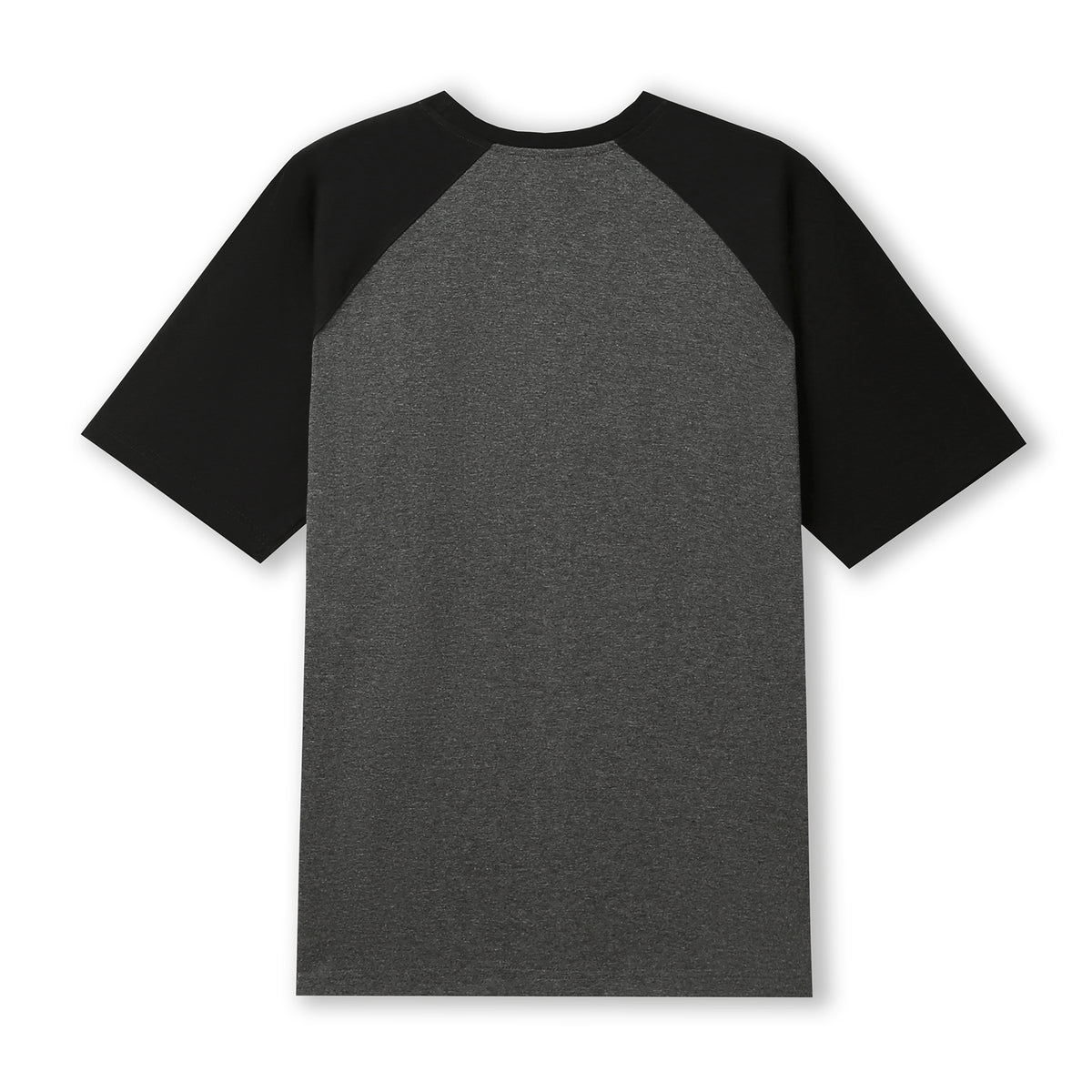 Men's / Unisex Raglan Sleeve Tee - Dark Marl/Black - Back