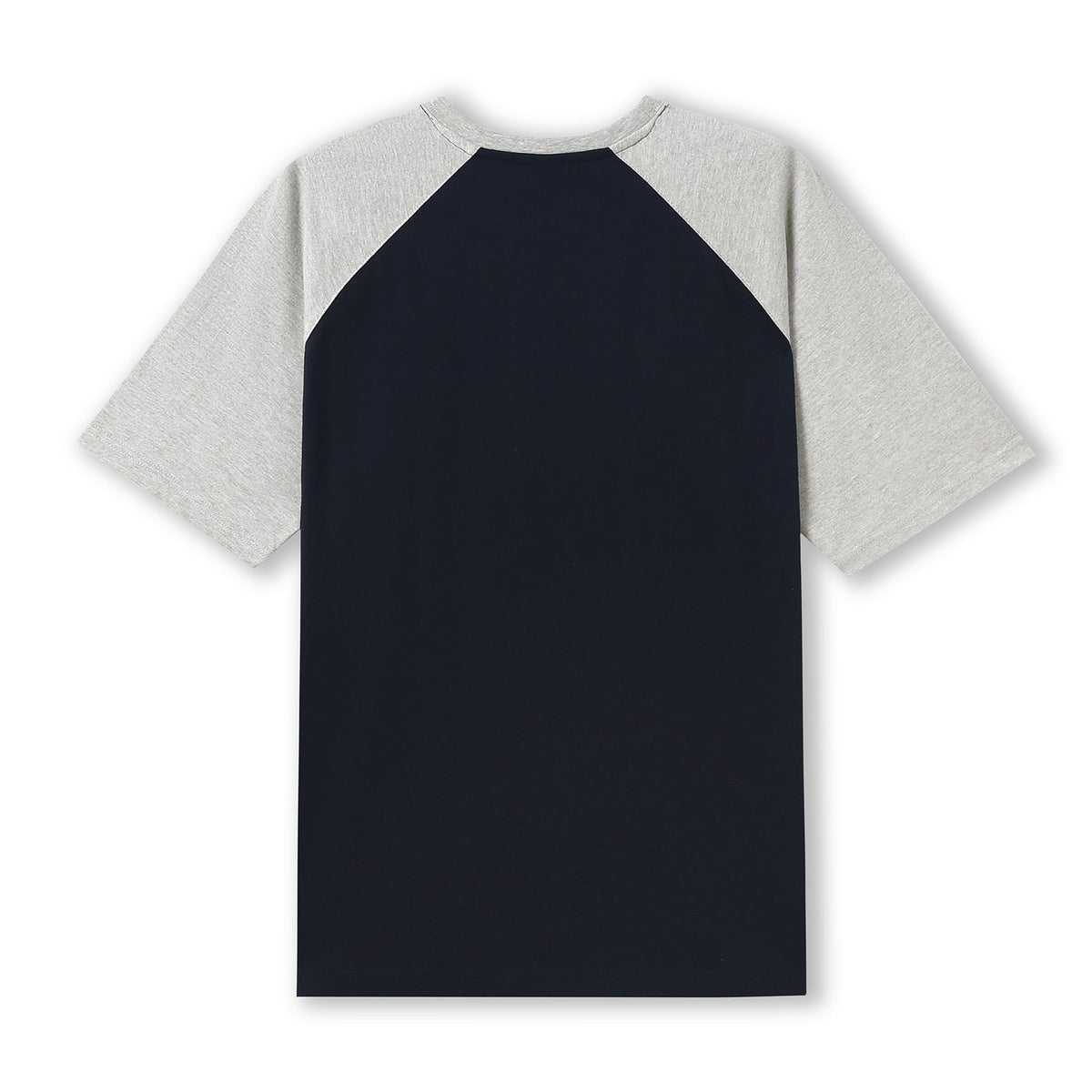 Men's / Unisex Raglan Sleeve Tee - Navy/Grey Marl - Back