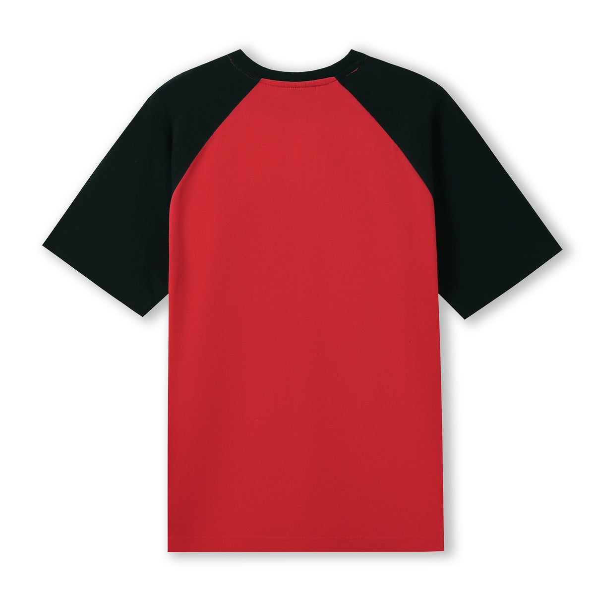 Men's / Unisex Raglan Sleeve Tee - Red/Black - Back
