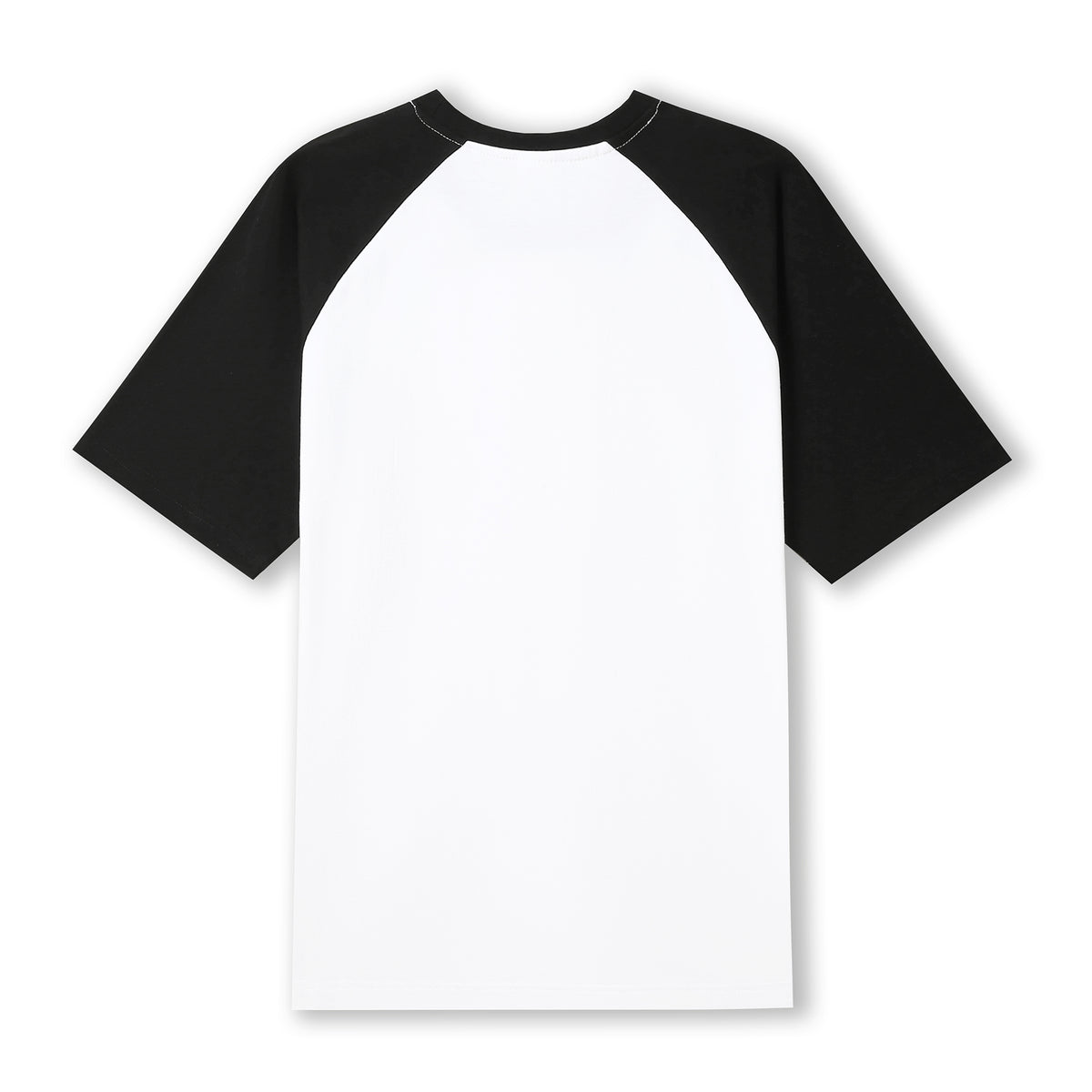 Men's / Unisex Raglan Sleeve Tee - White/Black - Back