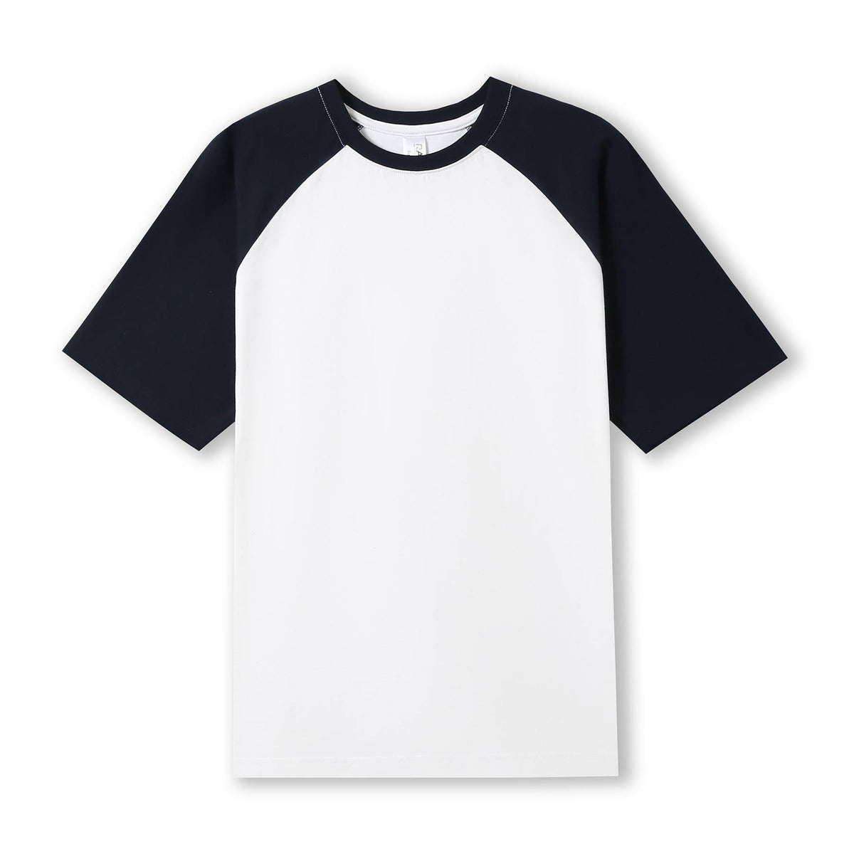 Men's / Unisex Raglan Sleeve Tee - White/Navy - Front