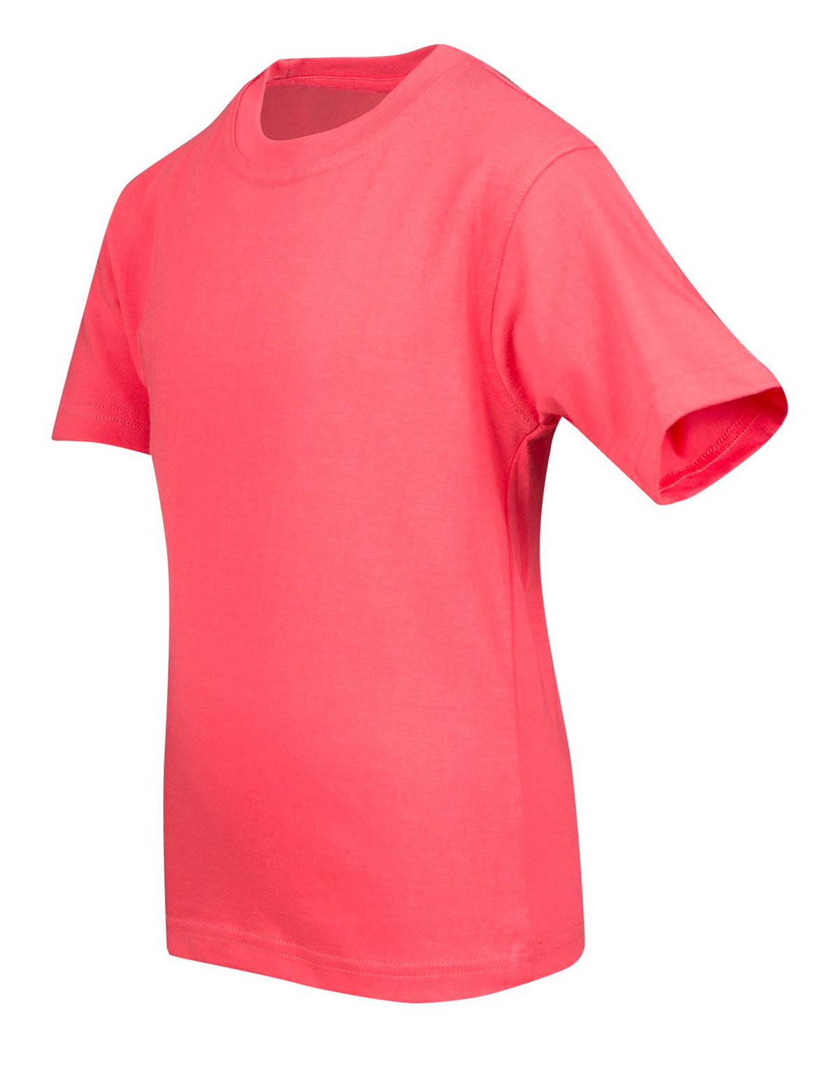 Kid's Regular T-shirt - Coral Red - Side