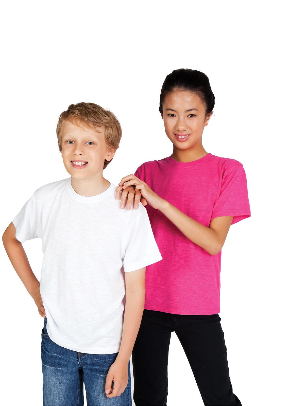 Kids Bamboo Cotton T-shirt - Azure - View