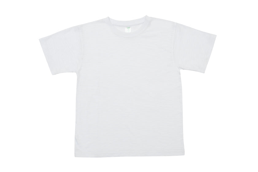 Kids Bamboo Cotton T-shirt - White - Front