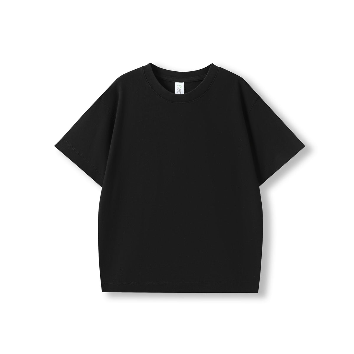 Kid's 200GSM 100% Organic Cotton Faded Tshirt - Black Faded - Front