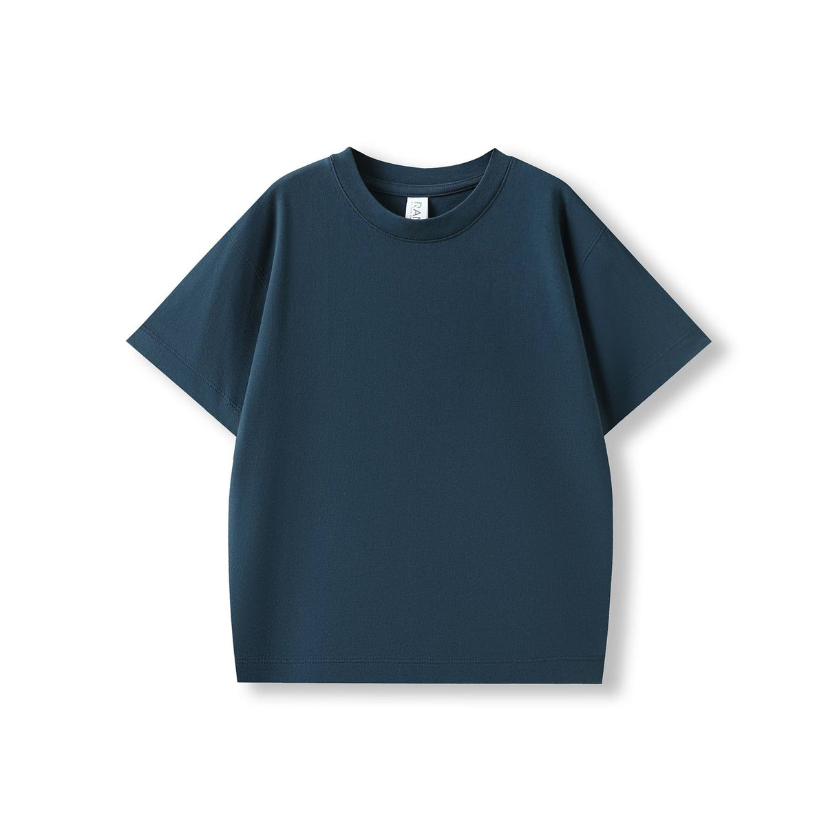 Kid's 200GSM 100% Organic Cotton Faded Tshirt - French Navy Faded - Front