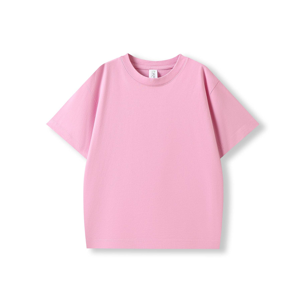 Kid's 200GSM 100% Organic Cotton Faded Tshirt - Pink Mist Faded - Front