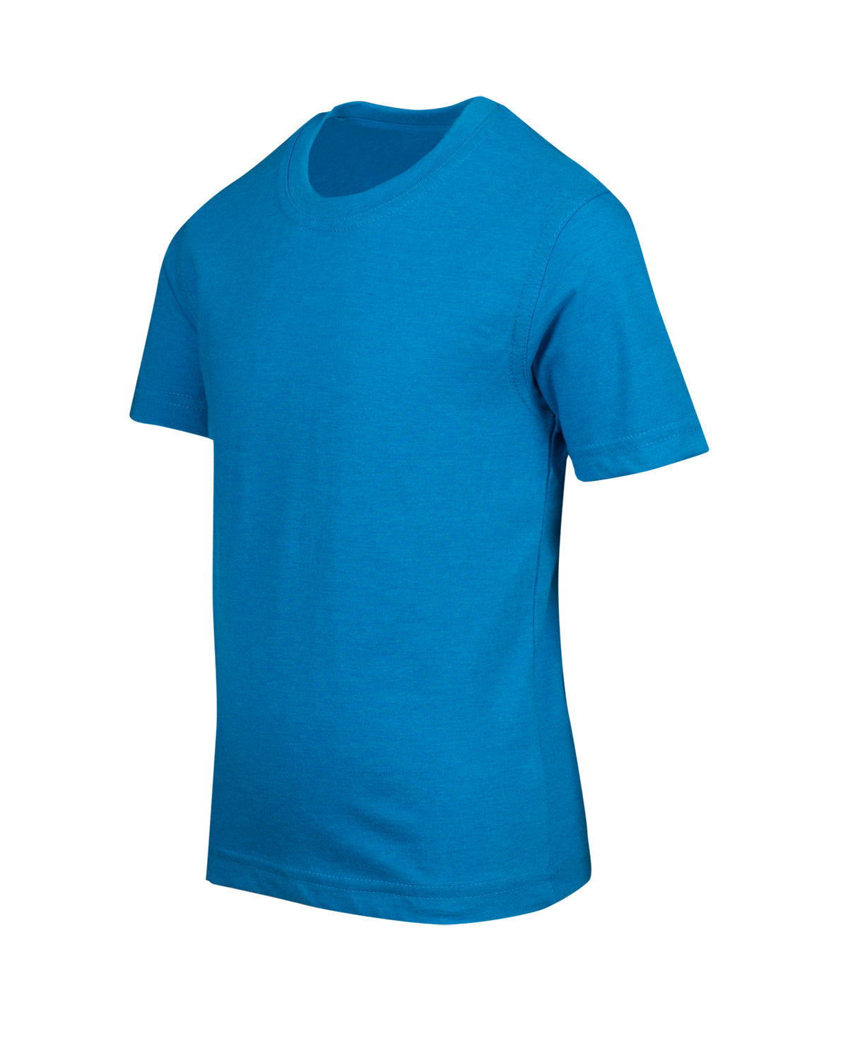 Kids Marl Crew Neck T-shirt - Azure Marl - Side