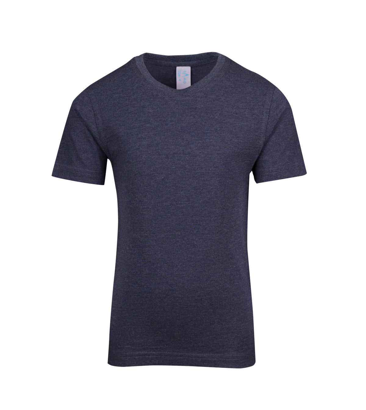 Kids Marl Crew Neck T-shirt - Navy Marl - Front