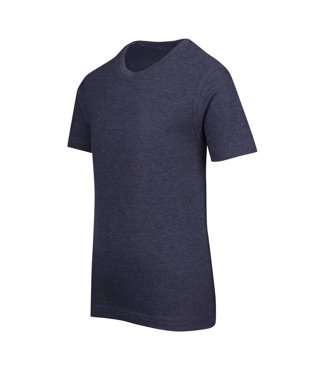 Kids Marl Crew Neck T-shirt - Navy Marl - Side