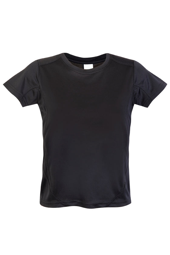 Kids Accelerator Cool-Dry T-shirt - Black/Black - Front