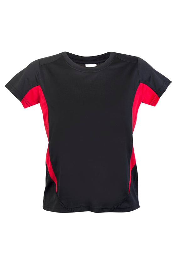 Kids Accelerator Cool-Dry T-shirt - Black/Red - Front