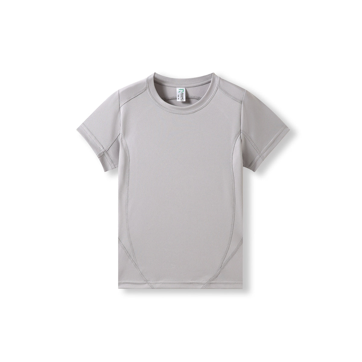 Kids Accelerator Cool-Dry T-shirt - Stone Grey - Front