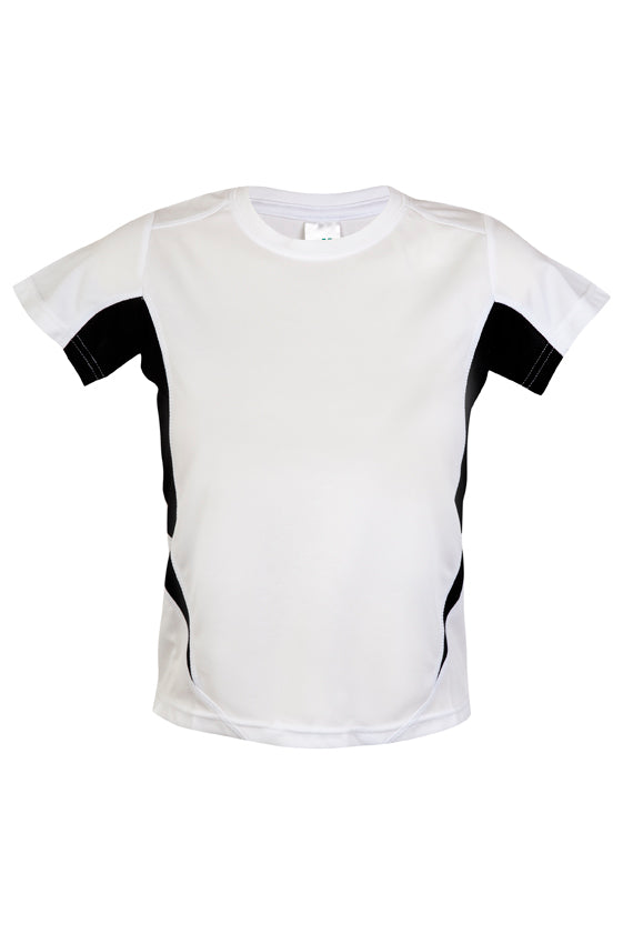 Kids Accelerator Cool-Dry T-shirt - White/Black - Front