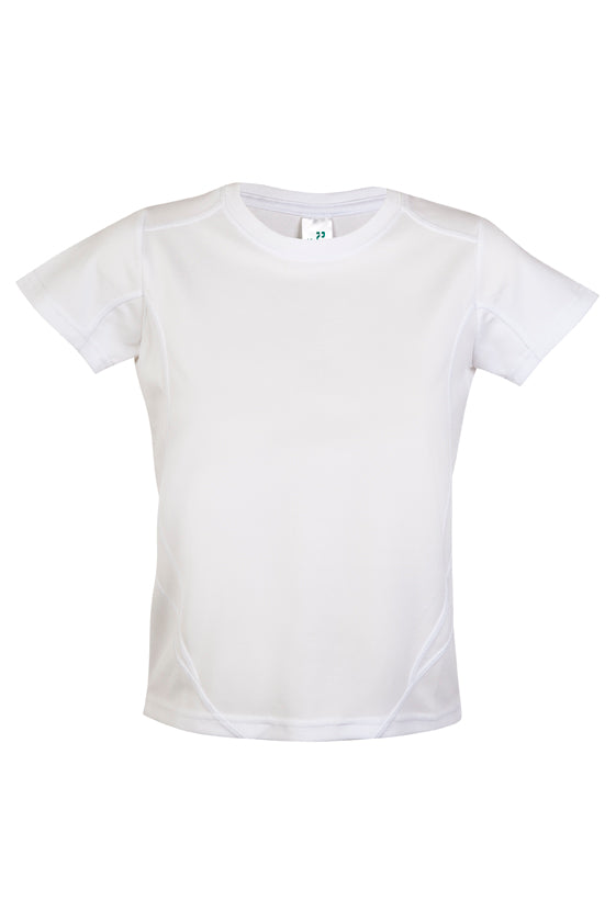 Kids Accelerator Cool-Dry T-shirt - White/White - Front