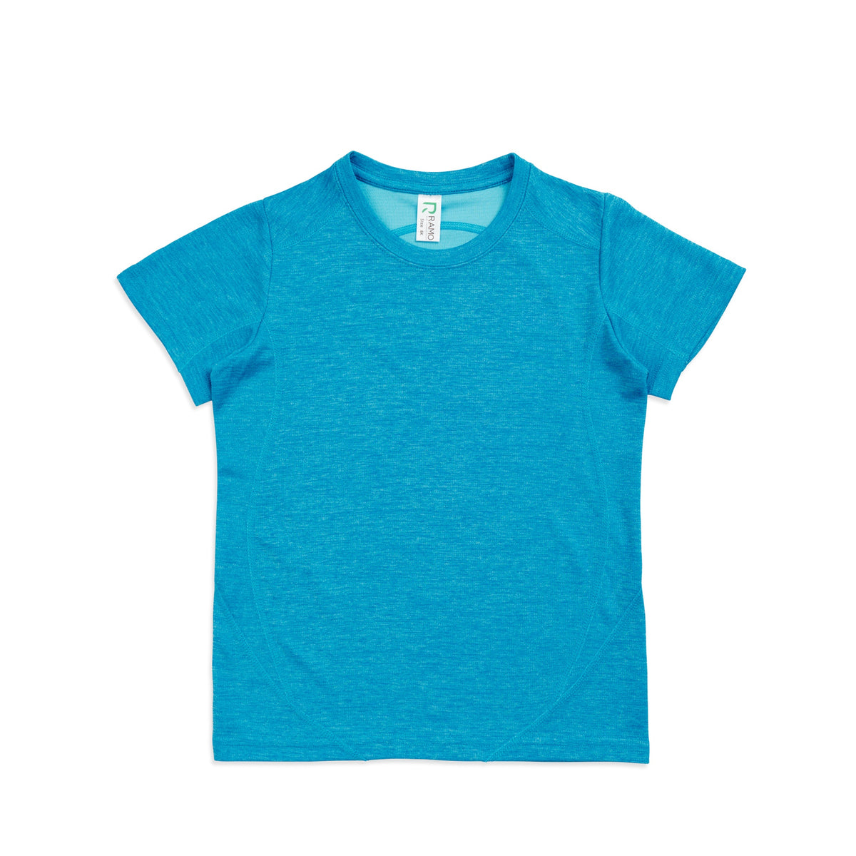 Kid's Challenger 100% polyester T-shirt - Azure Marl - Front