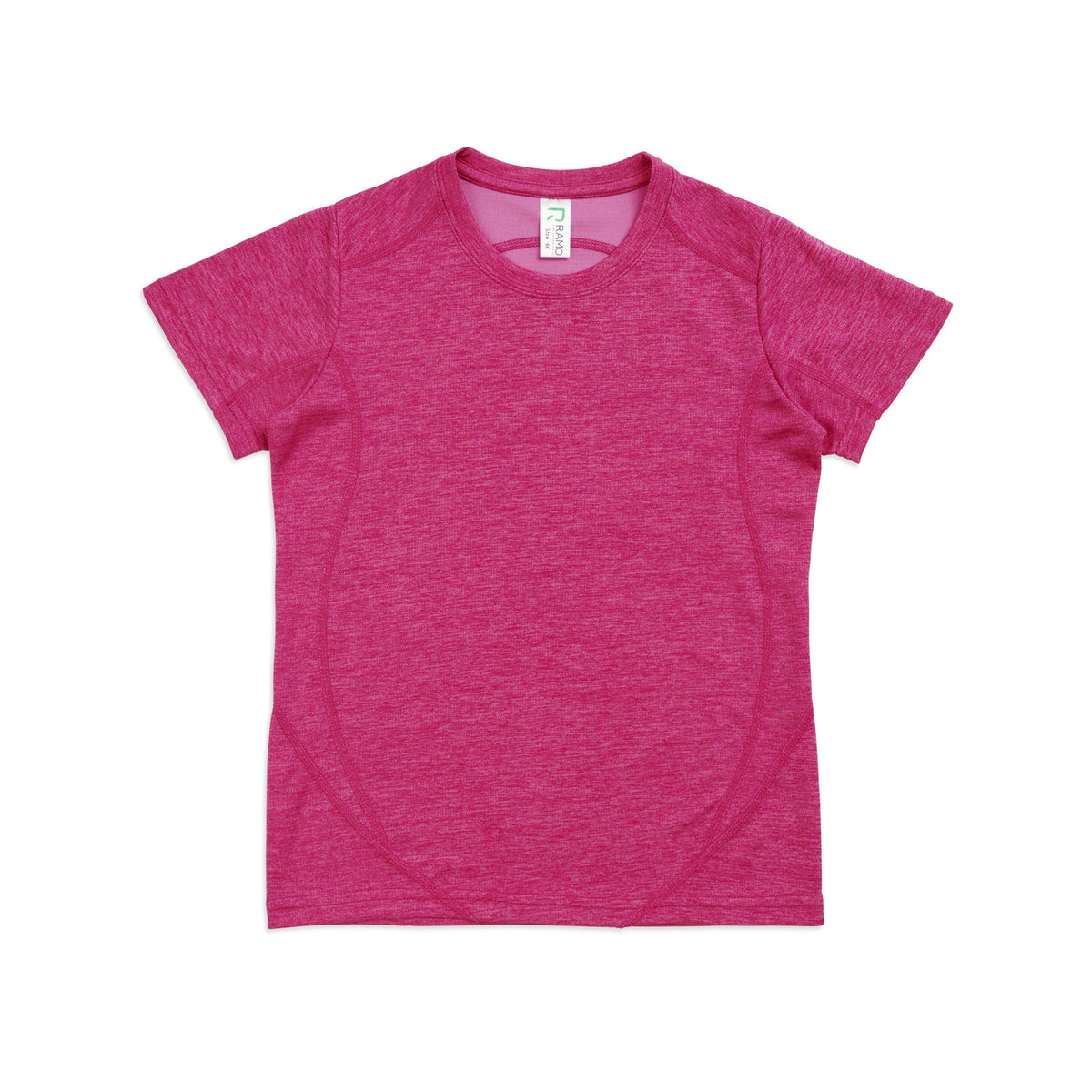 Kid's Challenger 100% polyester T-shirt - Hot Pink Marl - Front