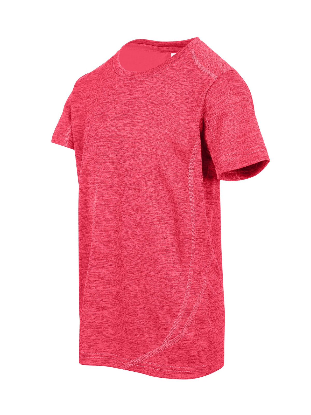 Kid's Challenger 100% polyester T-shirt - Red Marl - Side