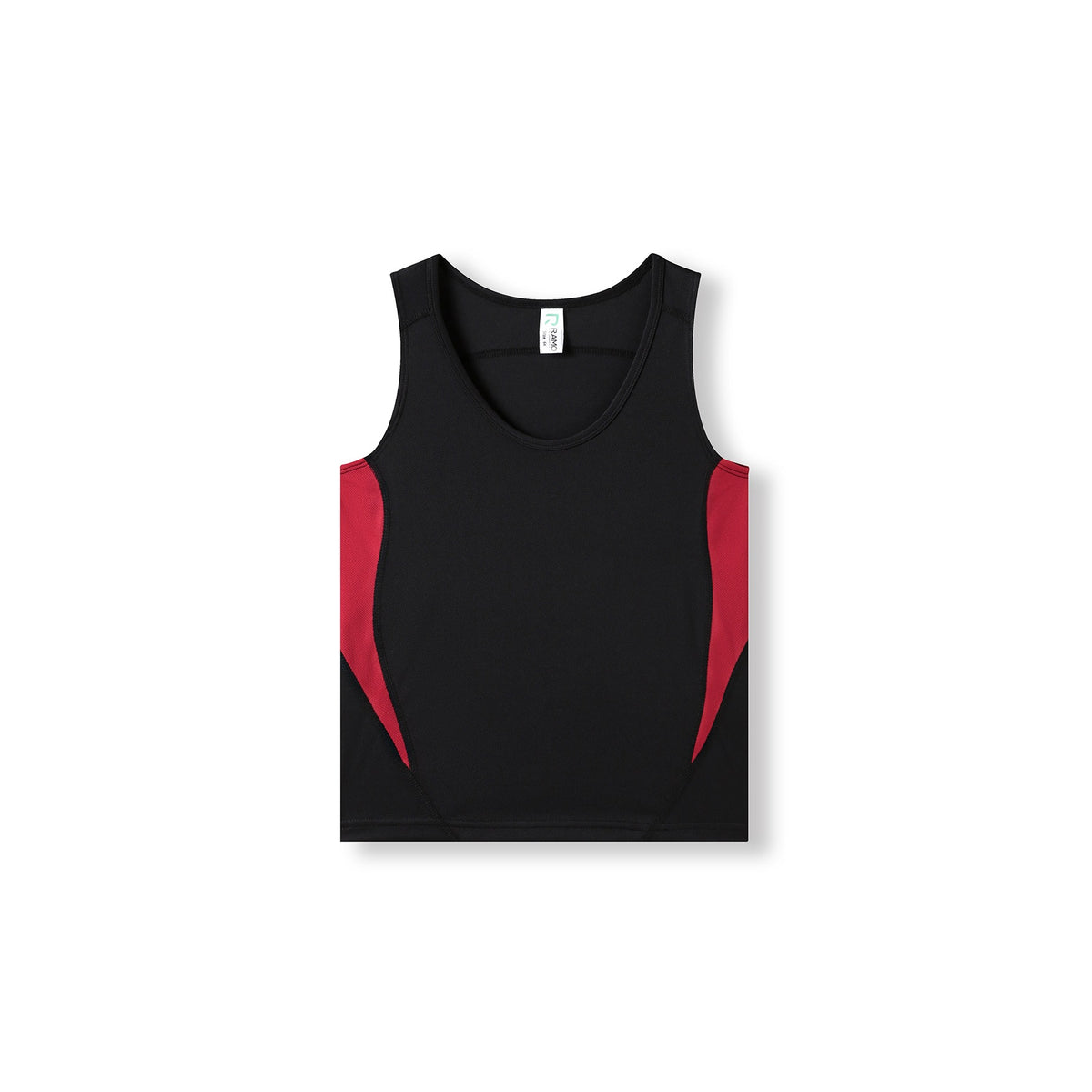 Kids Accelerator Cool-Dry Singlet - Black/Red - Front