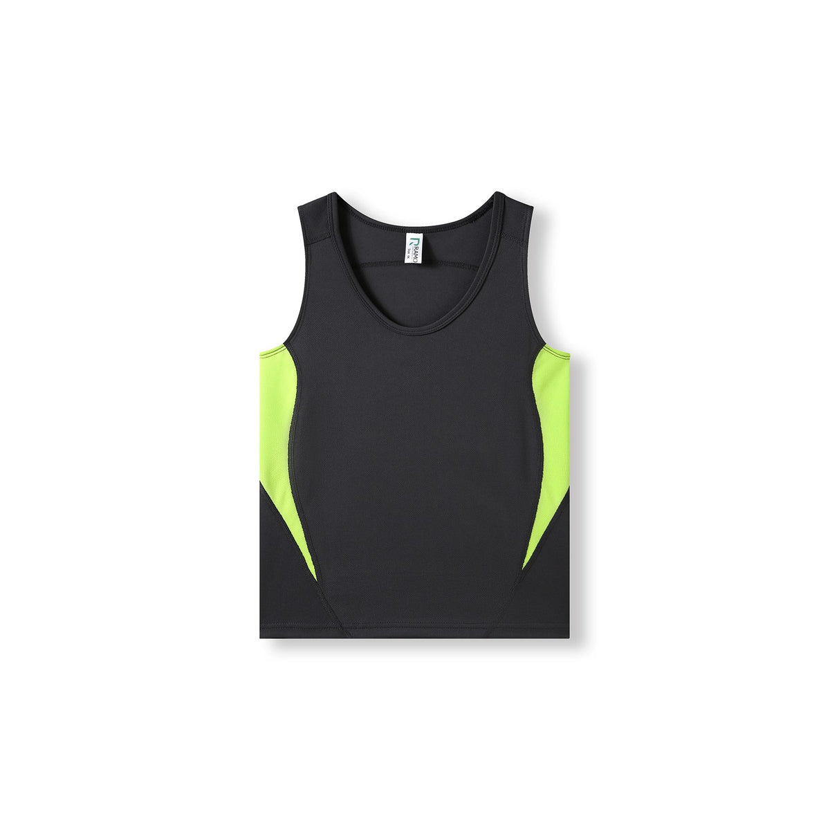 Kids Accelerator Cool-Dry Singlet - Charcoal/Lime - Front