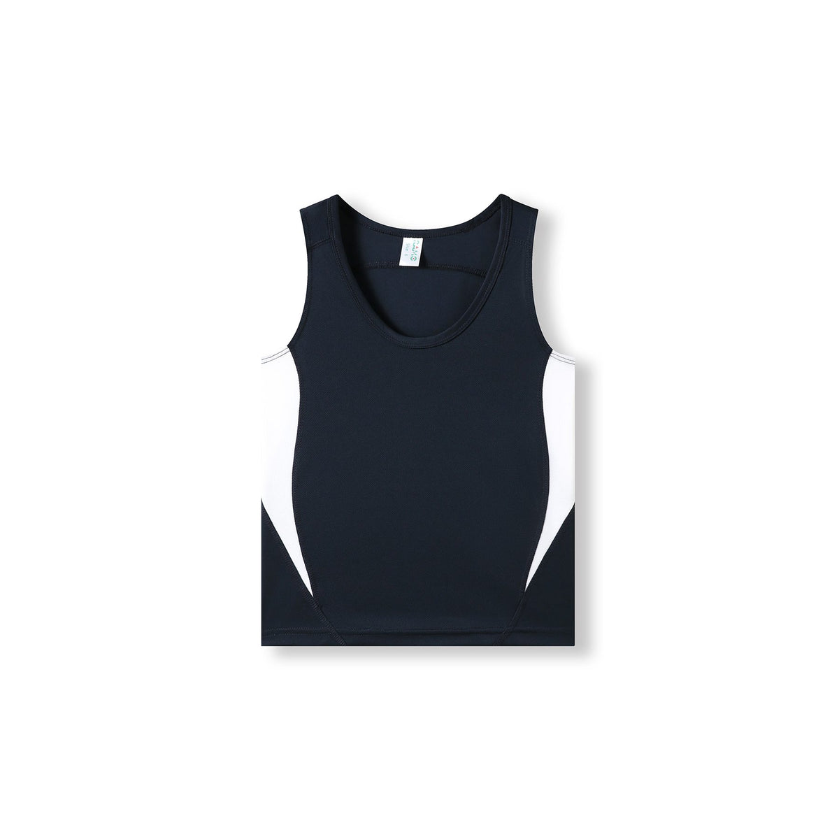 Kids Accelerator Cool-Dry Singlet - Navy/White - Front