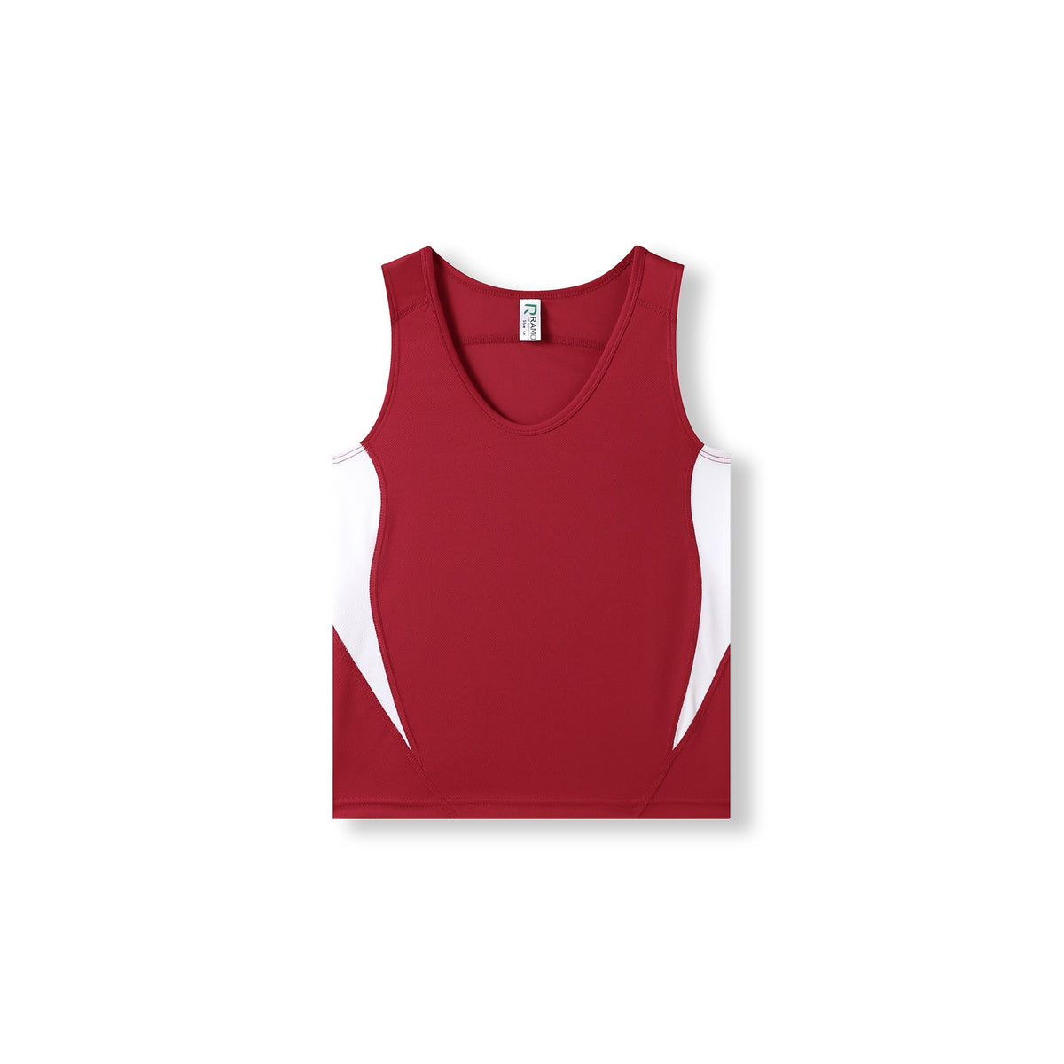 Kids Accelerator Cool-Dry Singlet - Red/White - Front