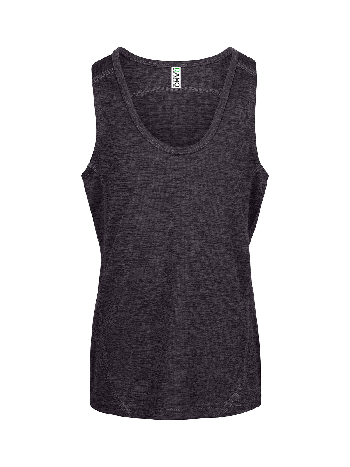 Kids' Challenger 100% polyester singlet - Dark Marl - Front