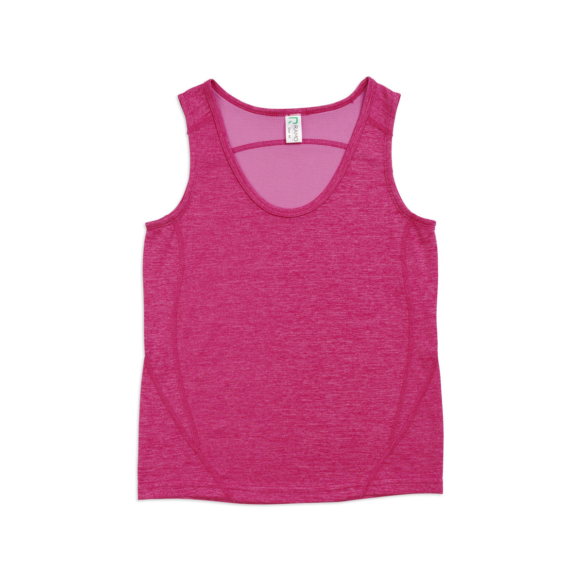 Kids' Challenger 100% polyester singlet - Hot Pink Marl - Front