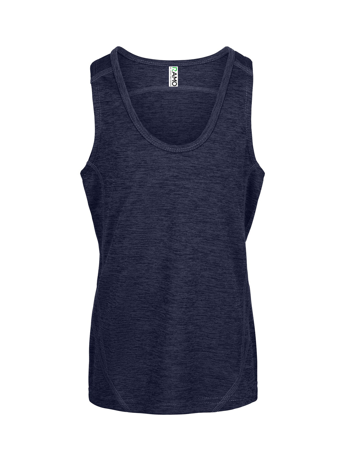 Kids' Challenger 100% polyester singlet - Navy Marl - Front