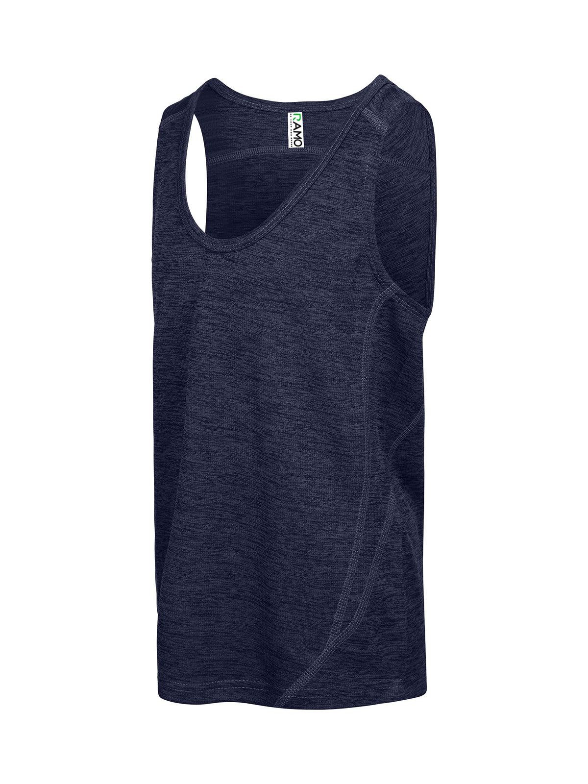 Kids' Challenger 100% polyester singlet - Navy Marl - Side