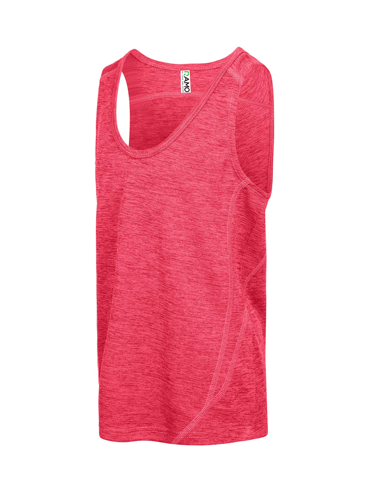 Kids' Challenger 100% polyester singlet - Red Marl - Side