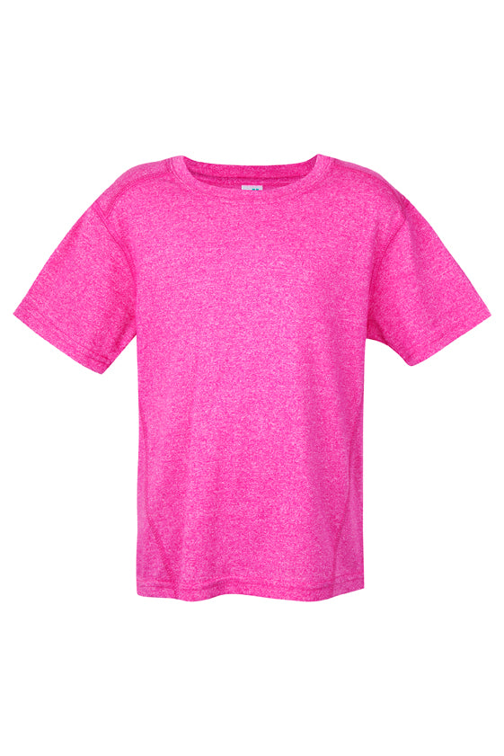 Kids Heather Tees - Greatness Range - Hot Pink Heather - Front