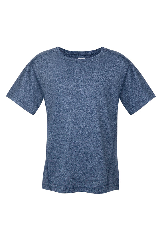 Kids Heather Tees - Greatness Range - Navy Heather - Front
