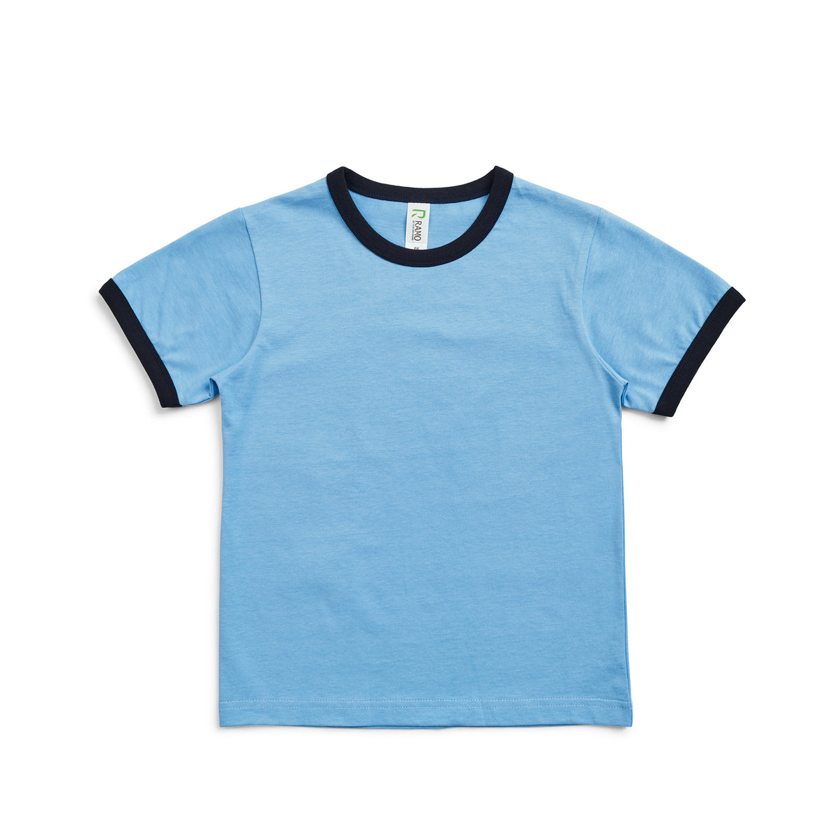 Kids' Ringer Tee - Sky/Navy - Front