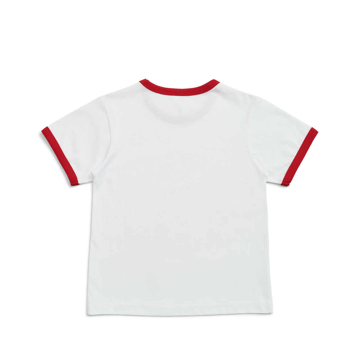 Kids' Ringer Tee - White/Red - Back