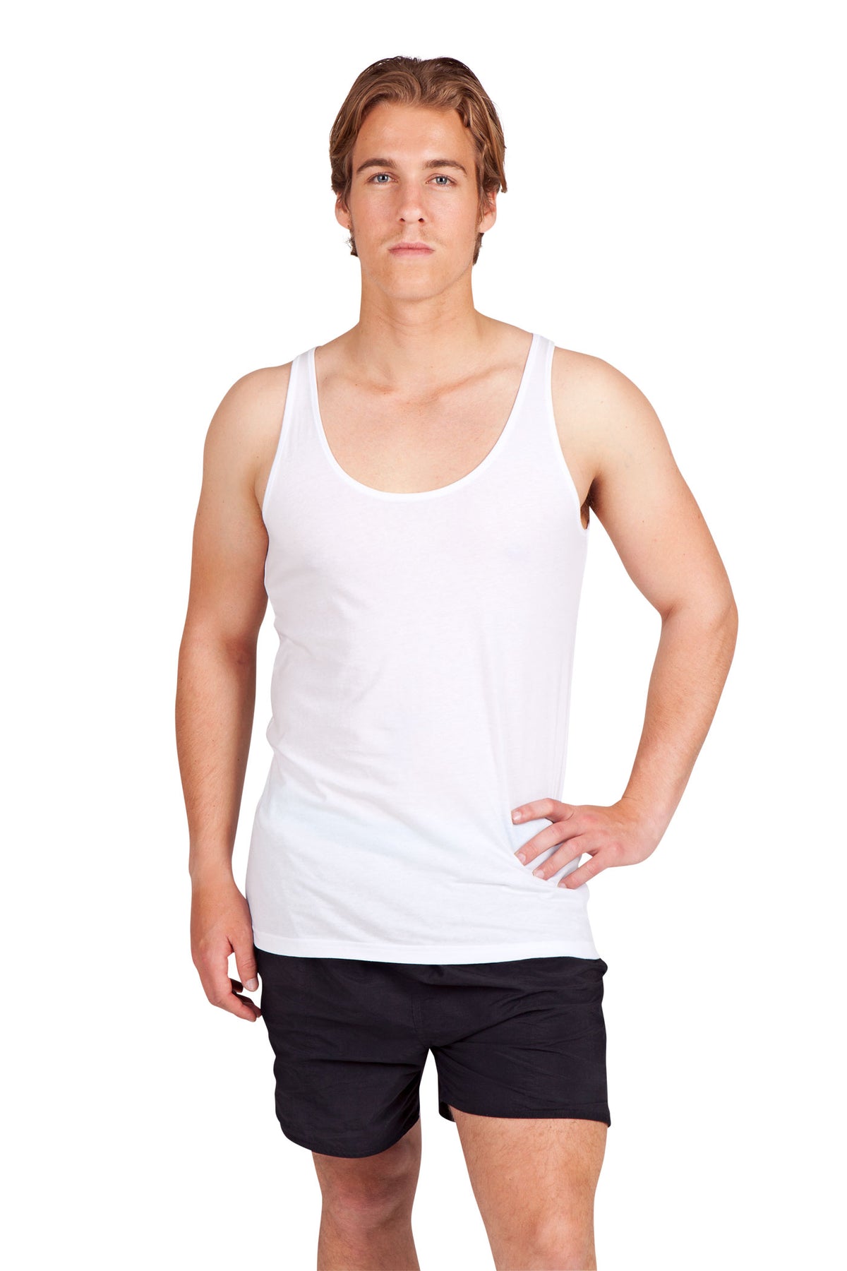 Men American Style Singlet - view