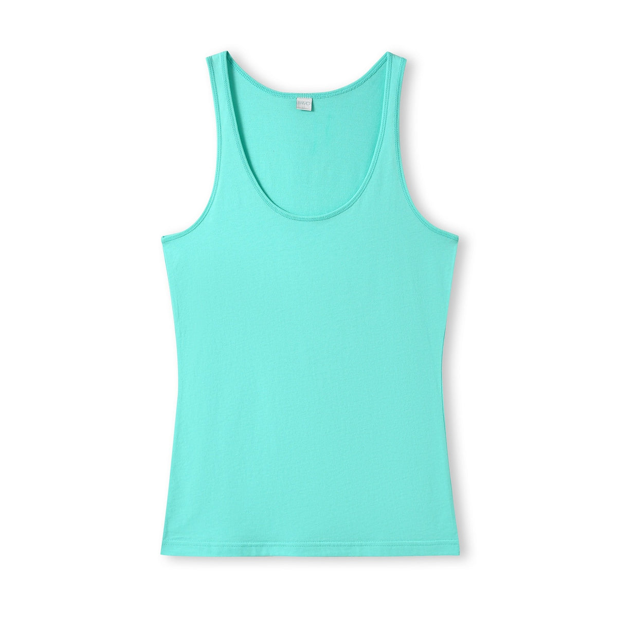 Womens American Style Singlet - Aqua - Front