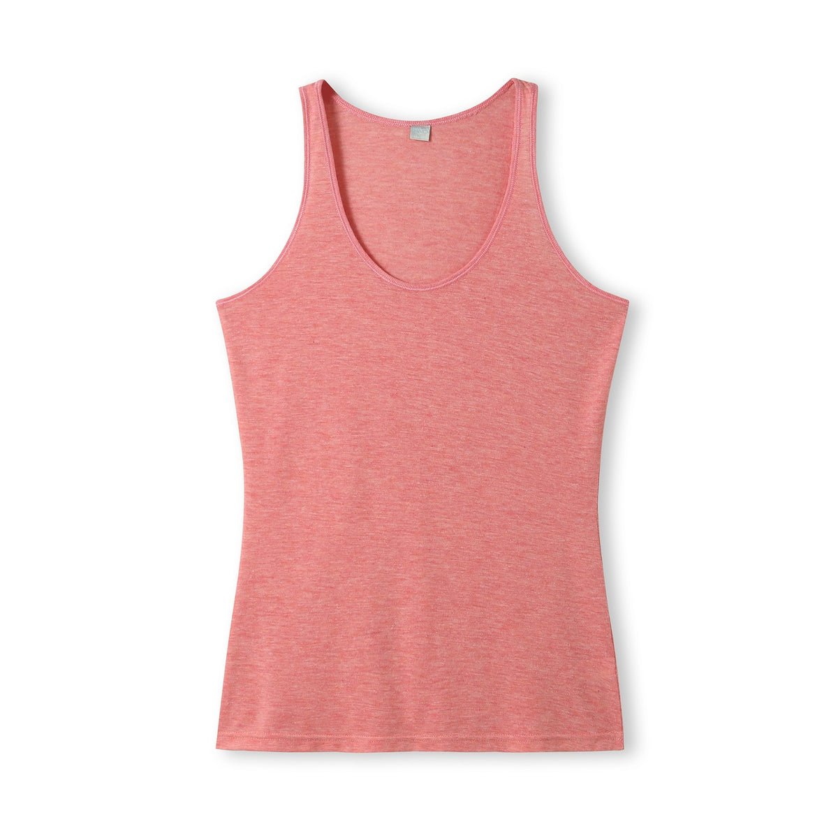 Womens American Style Singlet - Coral Red Marl - Front