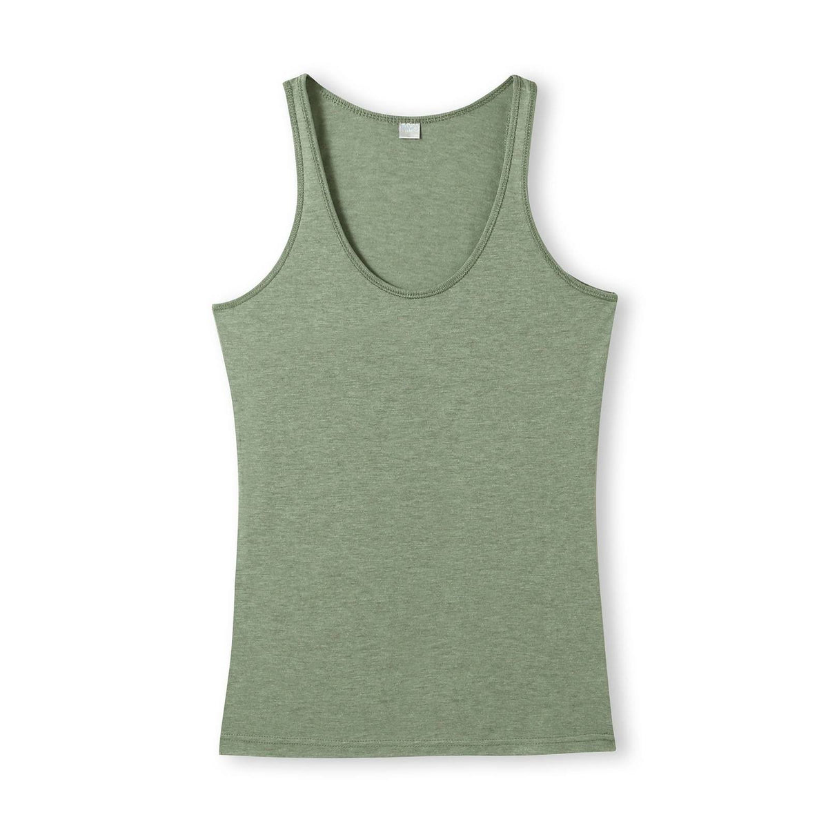 Womens American Style Singlet - Mint Marl - Front