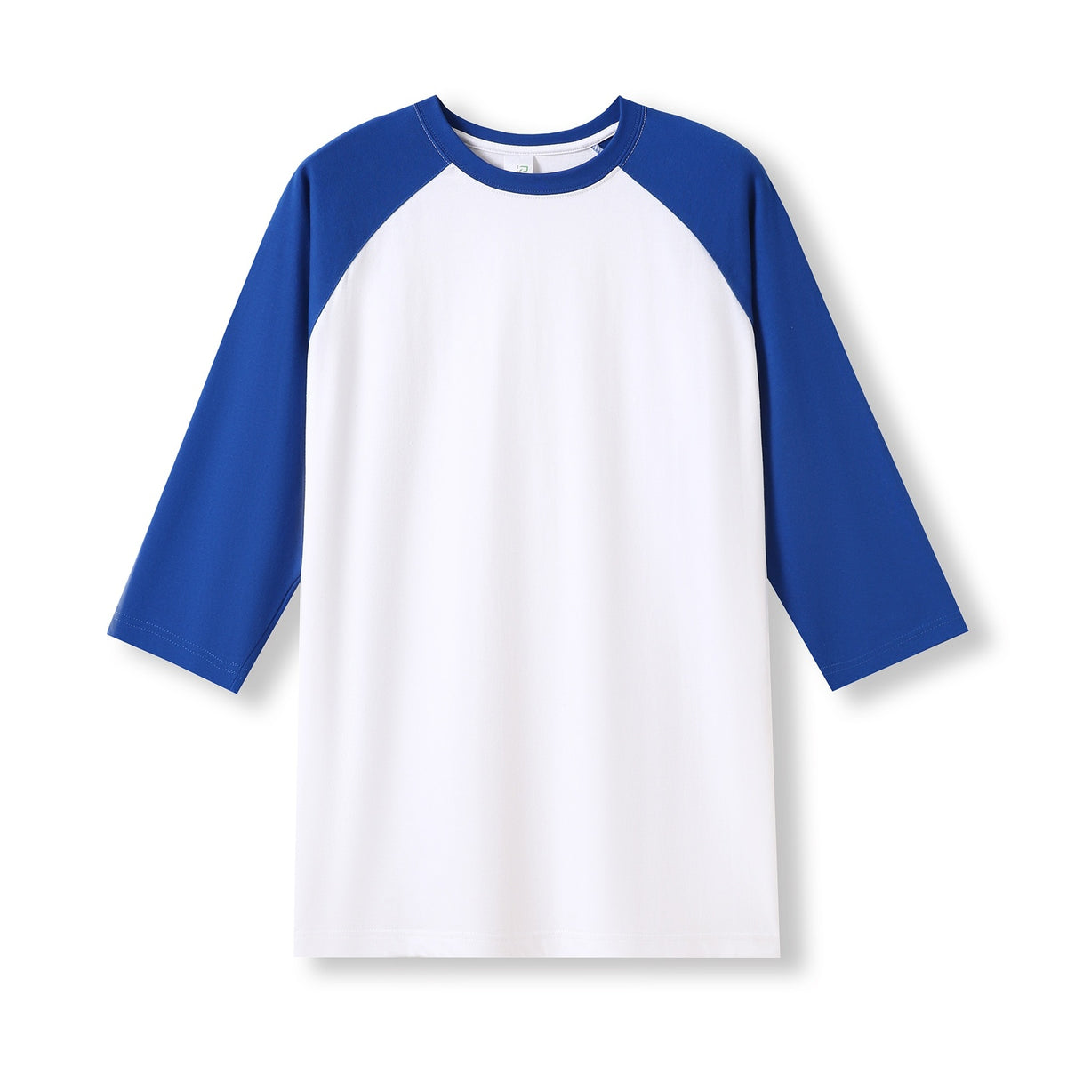 Men's / Unisex 3/4 Sleeve Raglan T-shirt - White/Royal - Front
