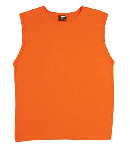 Men's Muscle T-shirt - Orange - Front