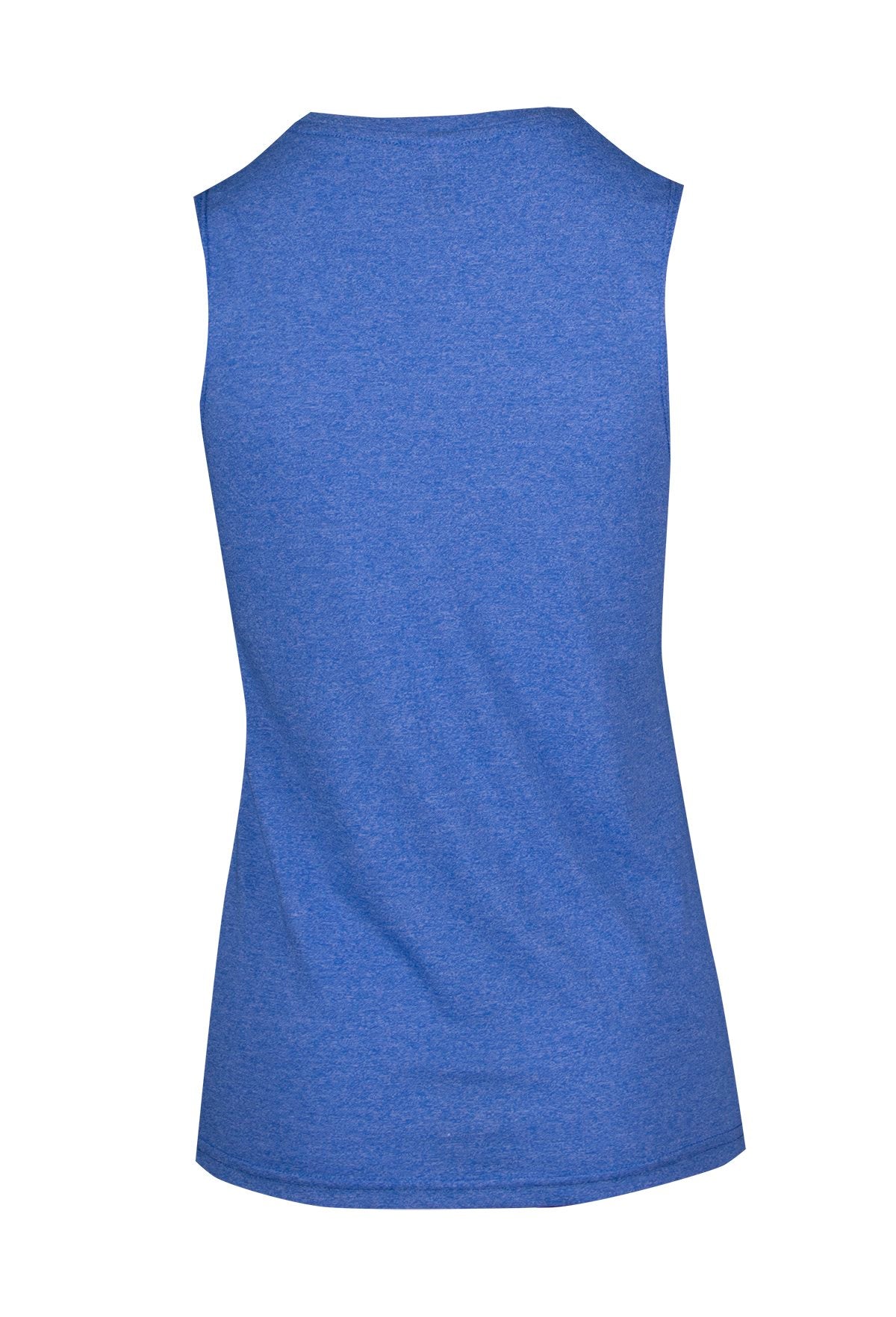 Womens Heather SLEEVELESS Tee - Greatness Range - Royal Heather - Back