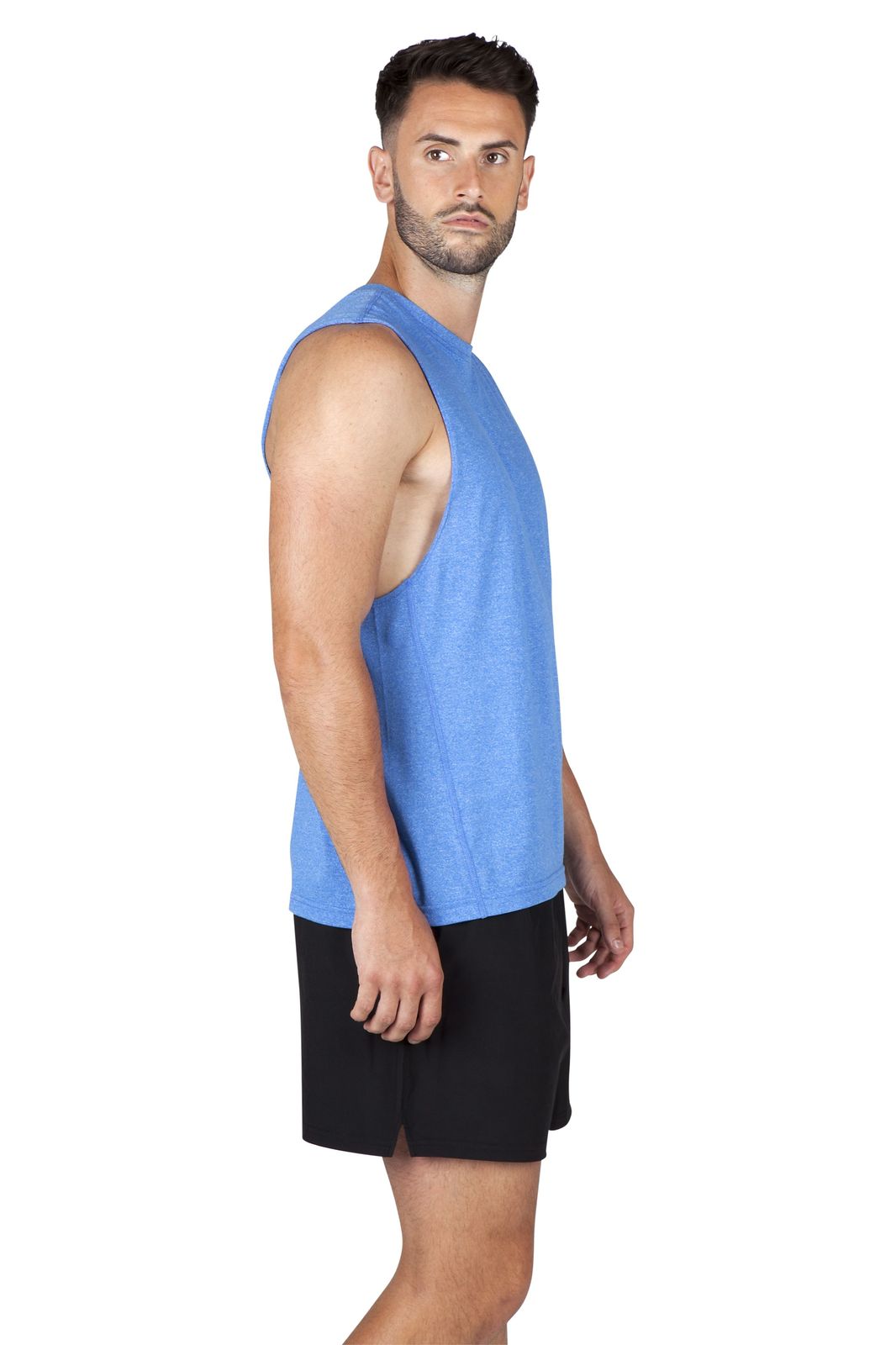 Mens Heather SLEEVELESS Tee - Greatness Range - view