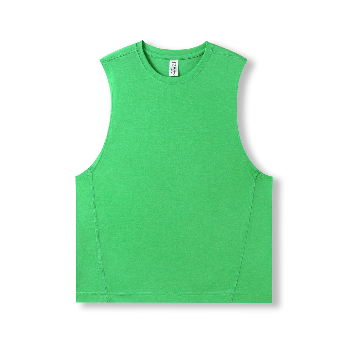 Mens Heather SLEEVELESS Tee - Greatness Range - Emerald Green Heather - Front