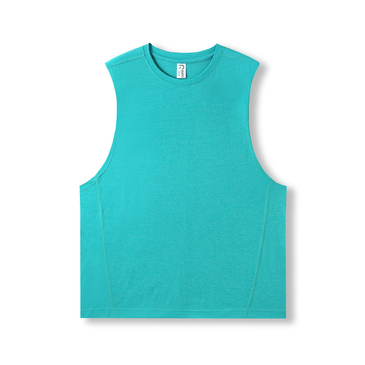 Mens Heather SLEEVELESS Tee - Greatness Range - Jade Heather - Front