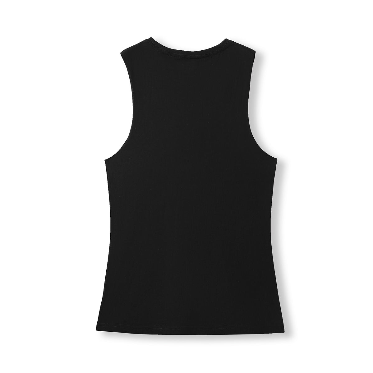 Women's combed cotton Tank - Black - Back