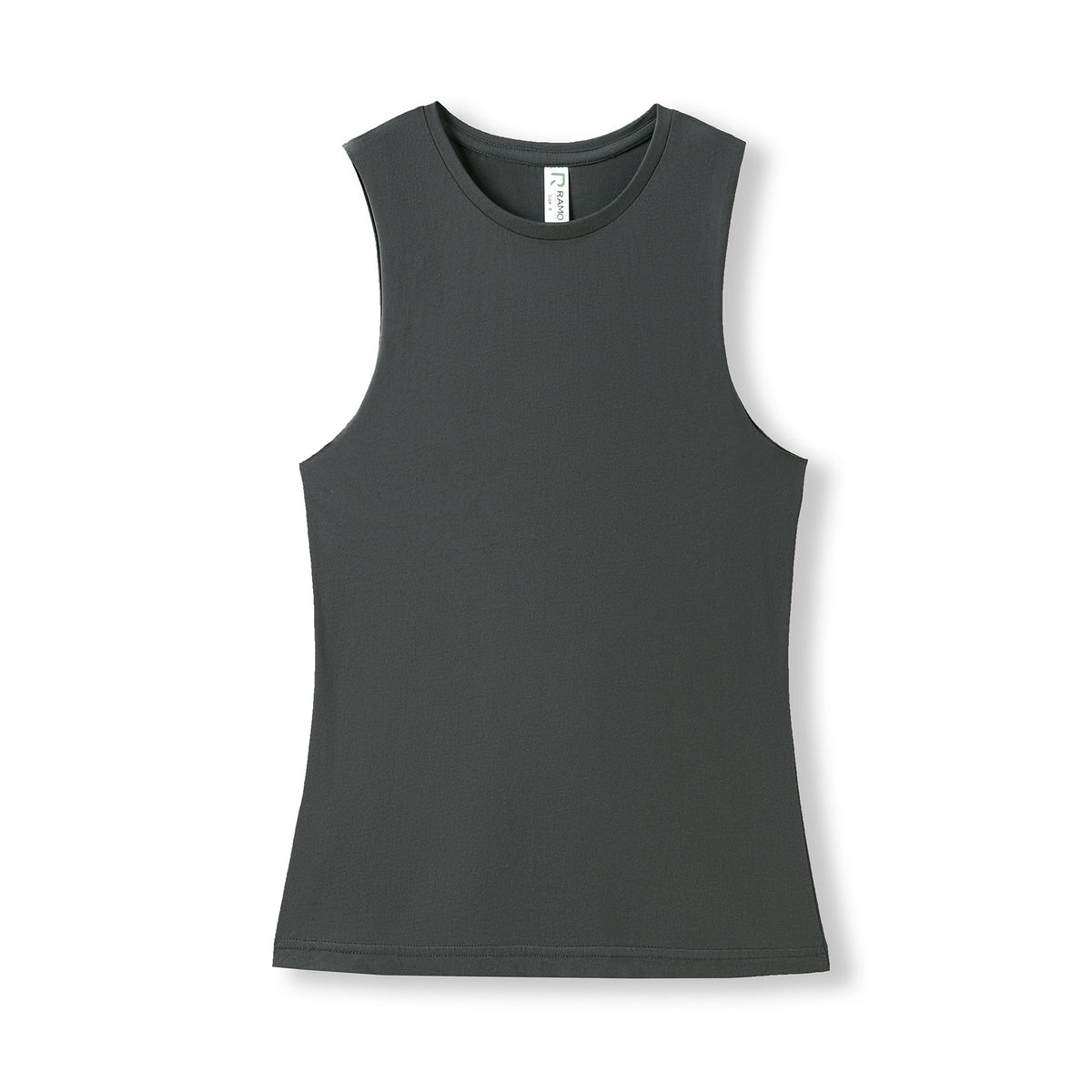 Women's combed cotton Tank - New Charcoal - Front